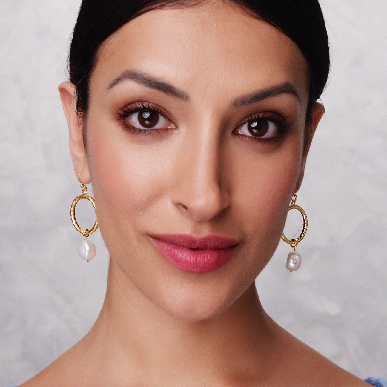 Hoop Pearl Earrings