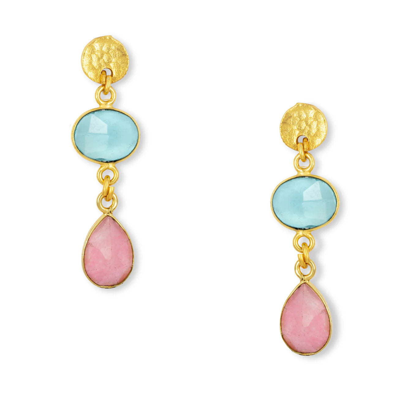 Two-Stone Drop Earrings