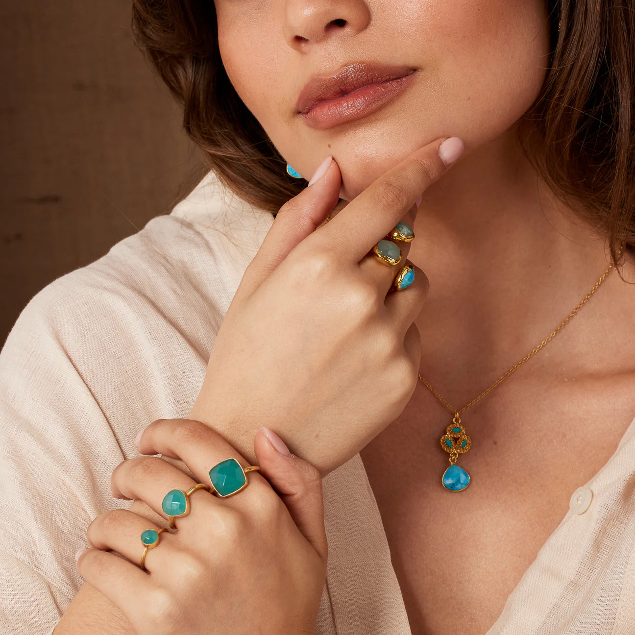 Square Stone Adjustable Ring