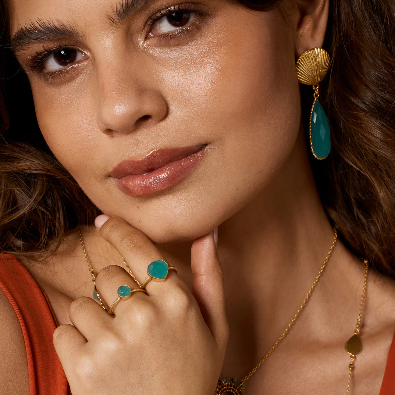 Round Stone Adjustable Ring