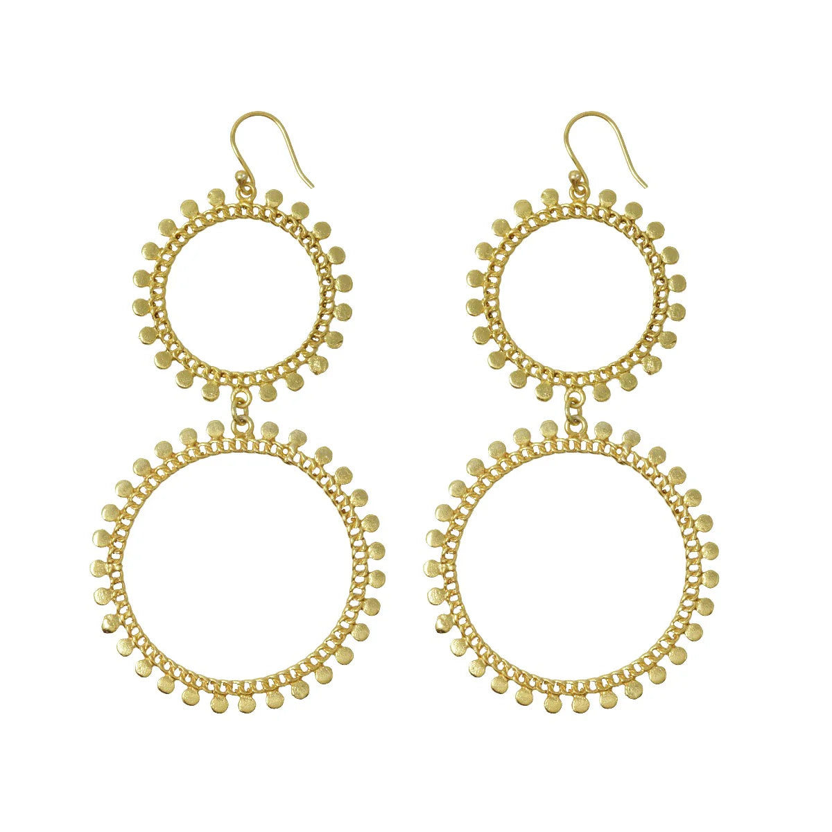 Double Ring Sunray Earrings