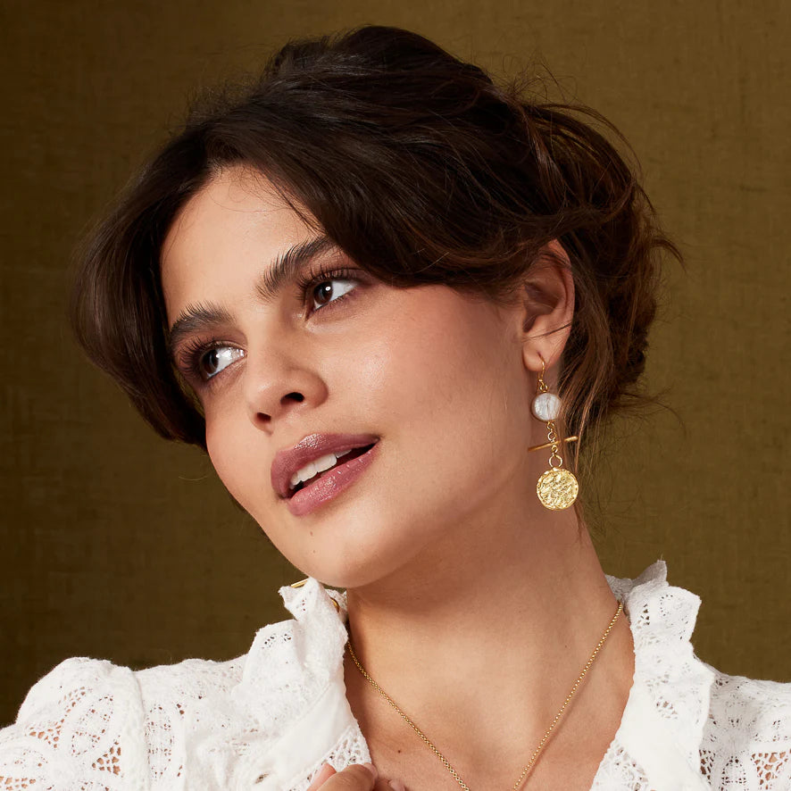 Pearl T-Bar Earrings