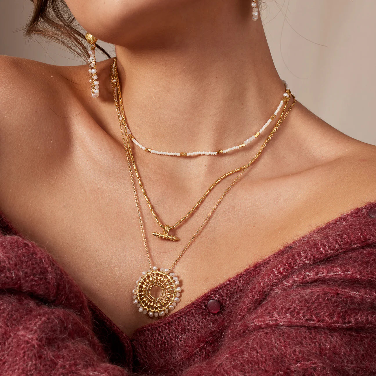 Intricate Beaded Choker Necklace