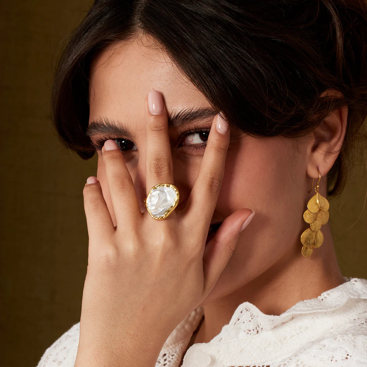 Chunky Freshwater Pearl Ring