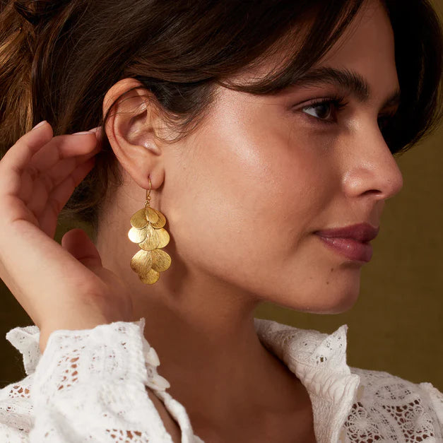 Brushed Petal Cascade Earrings