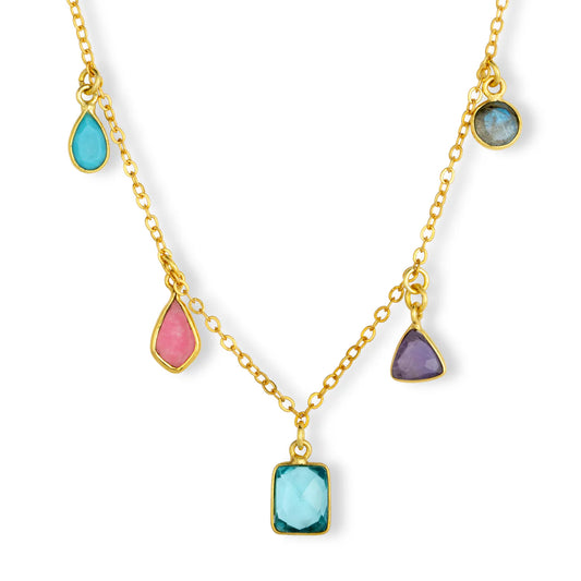 Vibrant Stone Drop Necklace