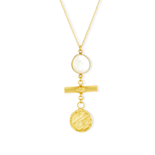 Pearl T-Bar Necklace