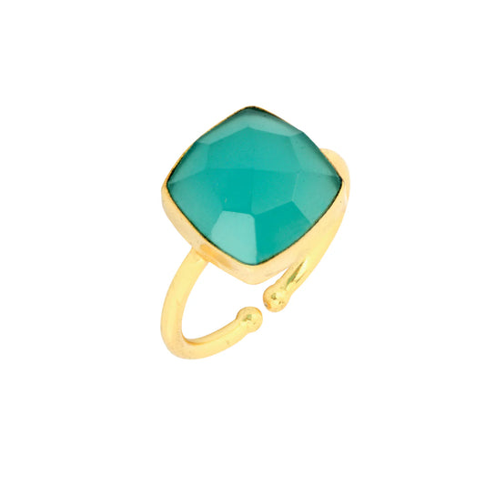 Square Stone Adjustable Ring