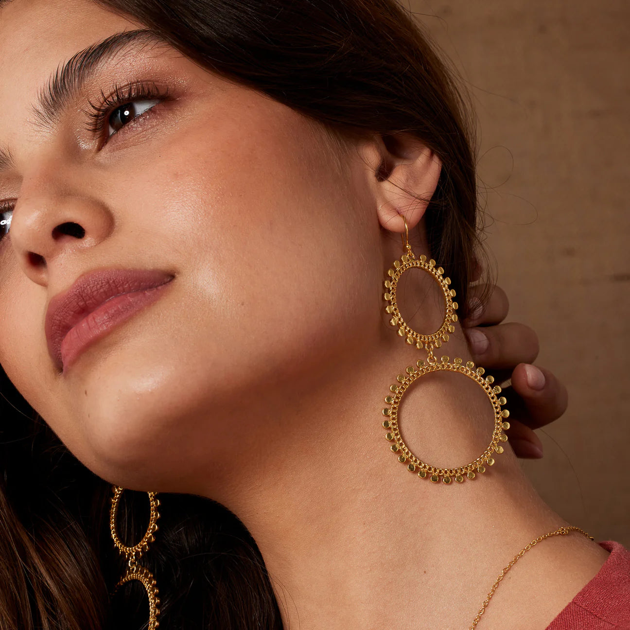 Double Ring Sunray Earrings