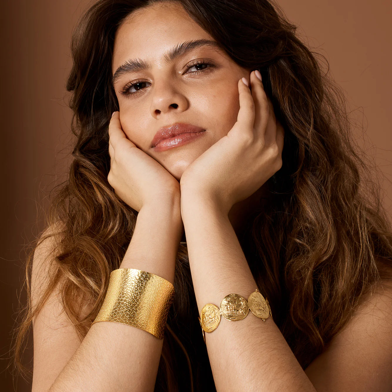 Apollo Greek Coin Cuff