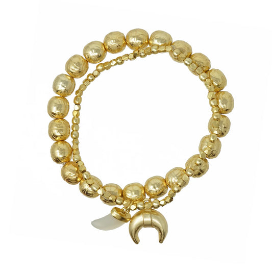 Abundance Horn Beaded Bracelet