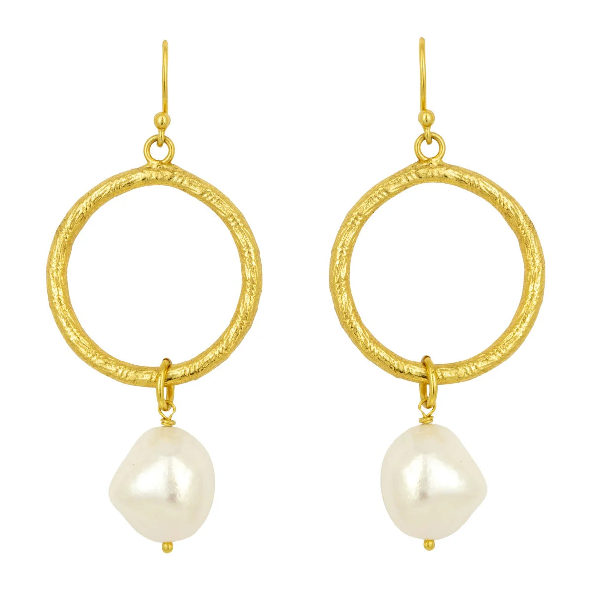 Hoop Pearl Earrings