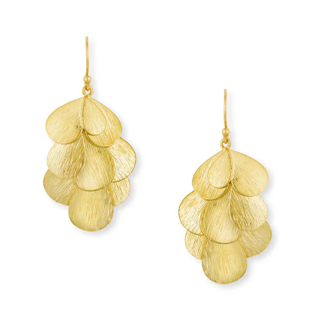 Brushed Petal Cascade Earrings
